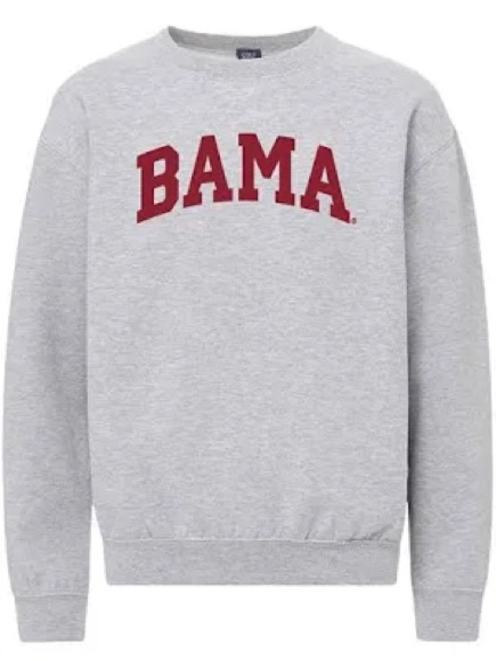 Light Grey ‘Bama’ Crewneck Sweatshirt University of Alabama Crewneck Sweatshirt